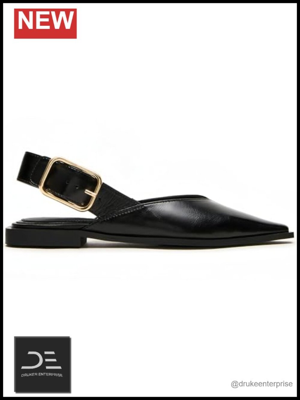Slingback Flat Shoes for Women Pointed Closed Toe Mule Sandals Casual Office